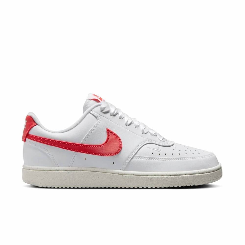 NEW NIKE women's court vision low next nature sneaker in white sail magic ember